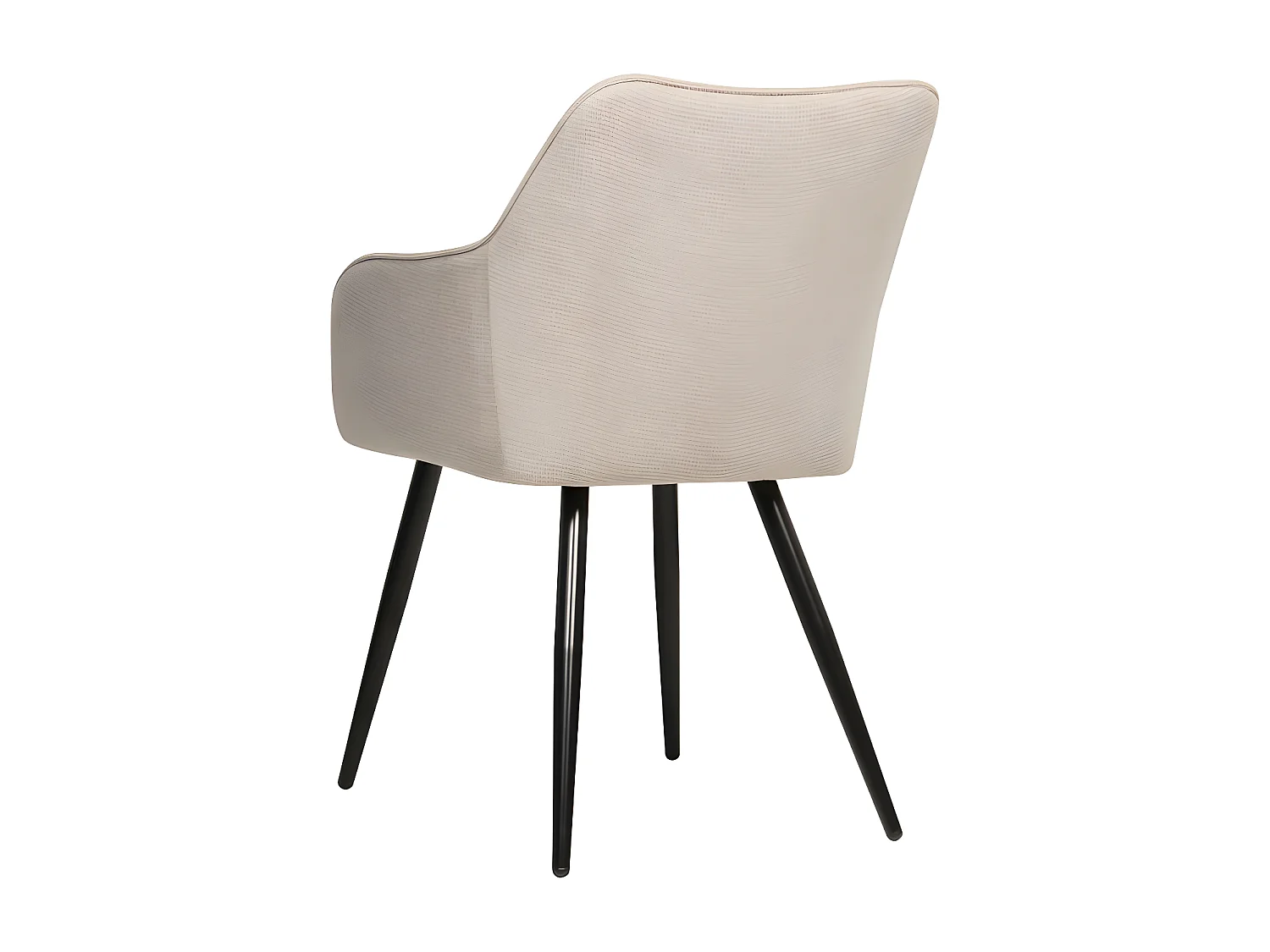 Chaise repas Rio beige pieds métal noir