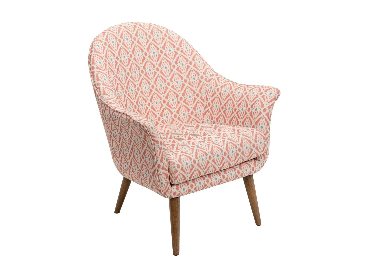 Fauteuil classique chic en tissu multicolore - ELIETE