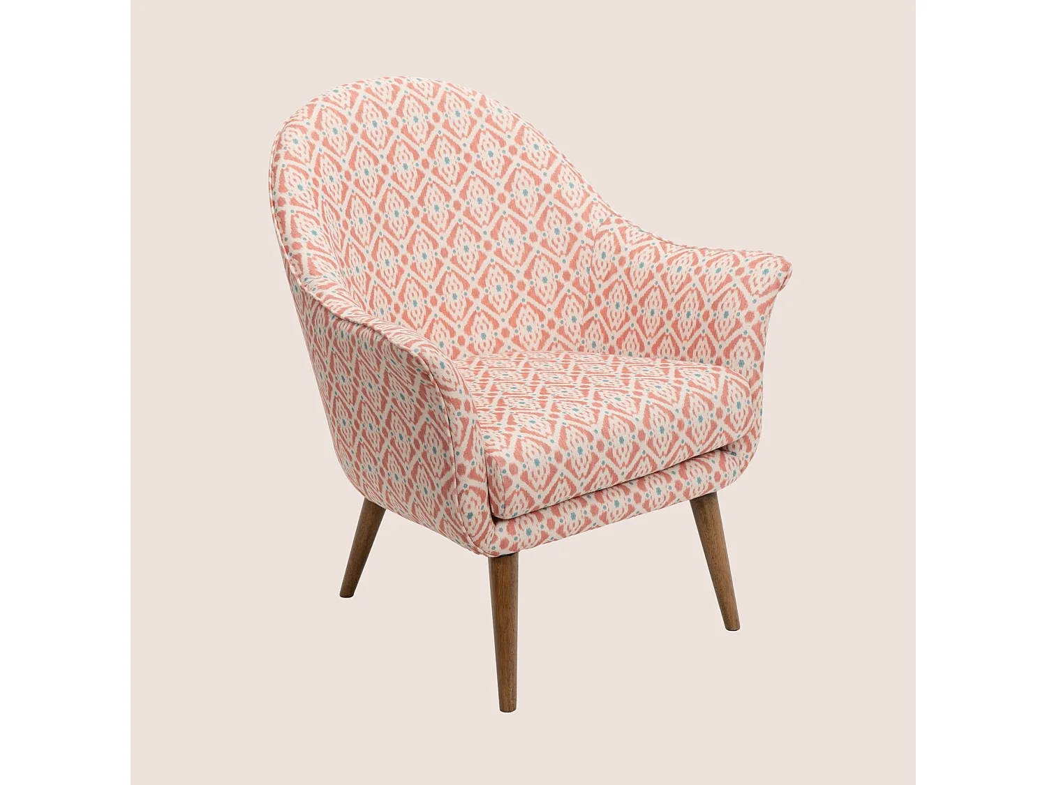 Fauteuil classique chic en tissu multicolore - ELIETE