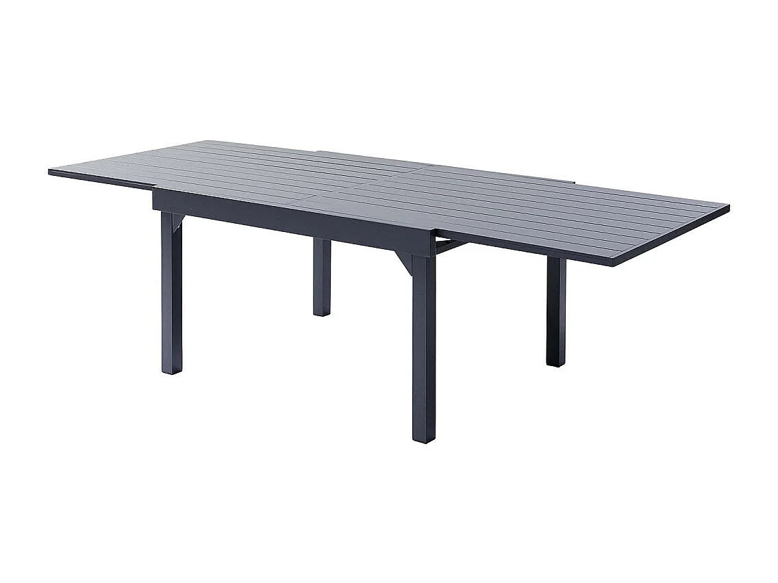 Ensemble MODULO 6/10p en aluminium et 6 fauteuils en aluminium et assise textilène