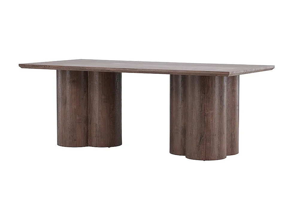 Olivia eetkamertafel 100x210 cm mocca.