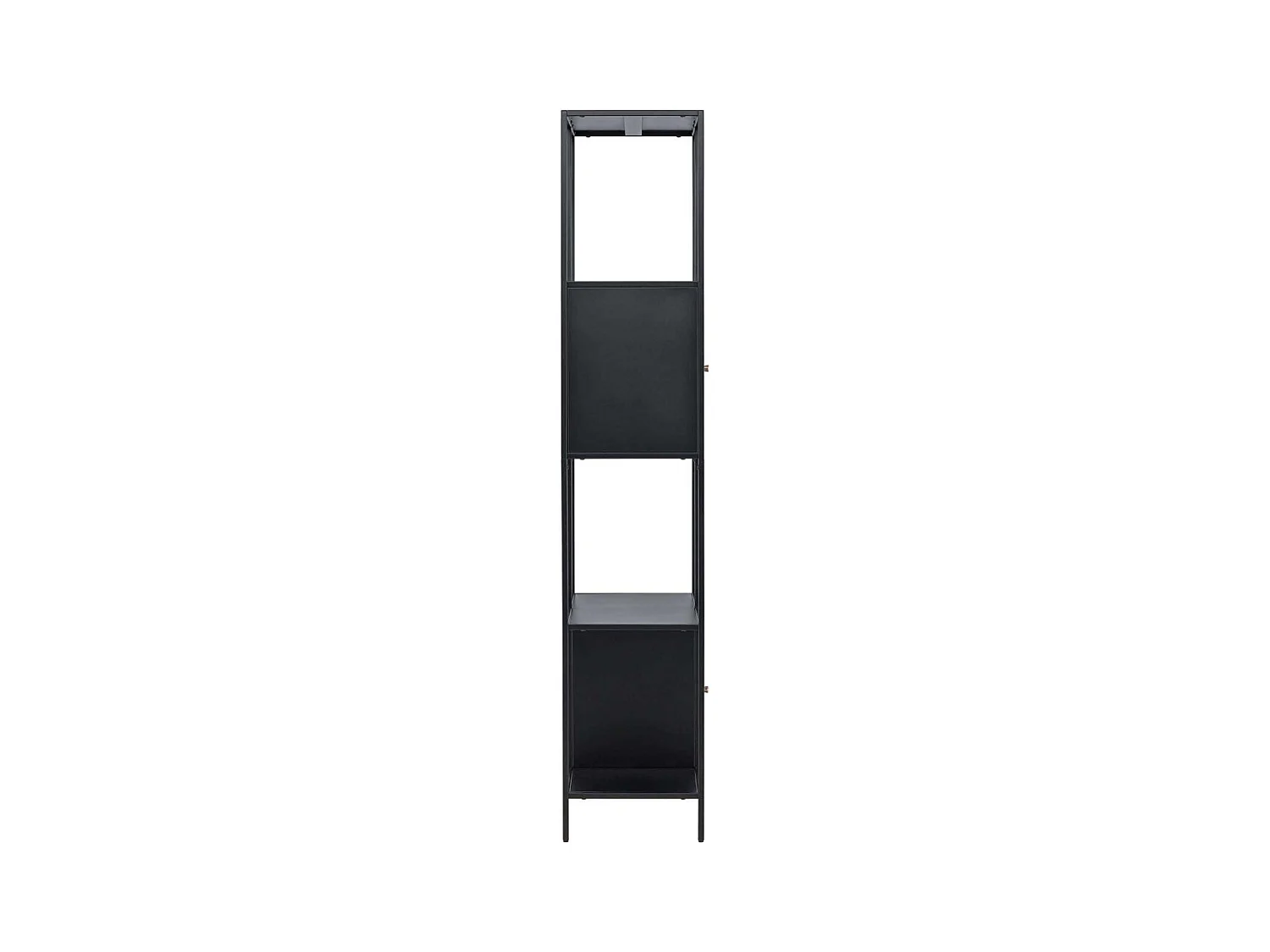 PortoSeguro wandkast 2 deuren, 4 planken zwart.