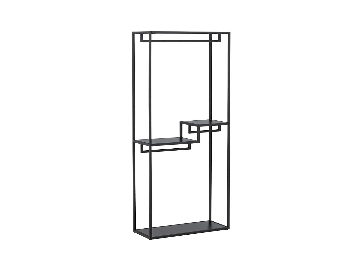 Portant à Vêtements en Métal "Staal" 188cm Noir