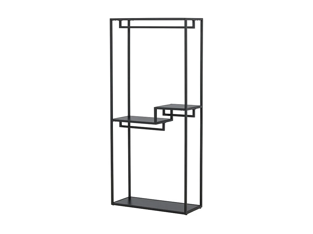 Portant à Vêtements en Métal "Staal" 188cm Noir