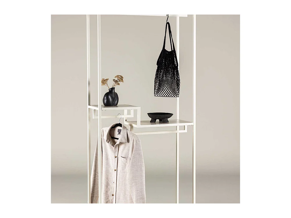 Portant à Vêtements en Métal "Staal" 188cm Beige