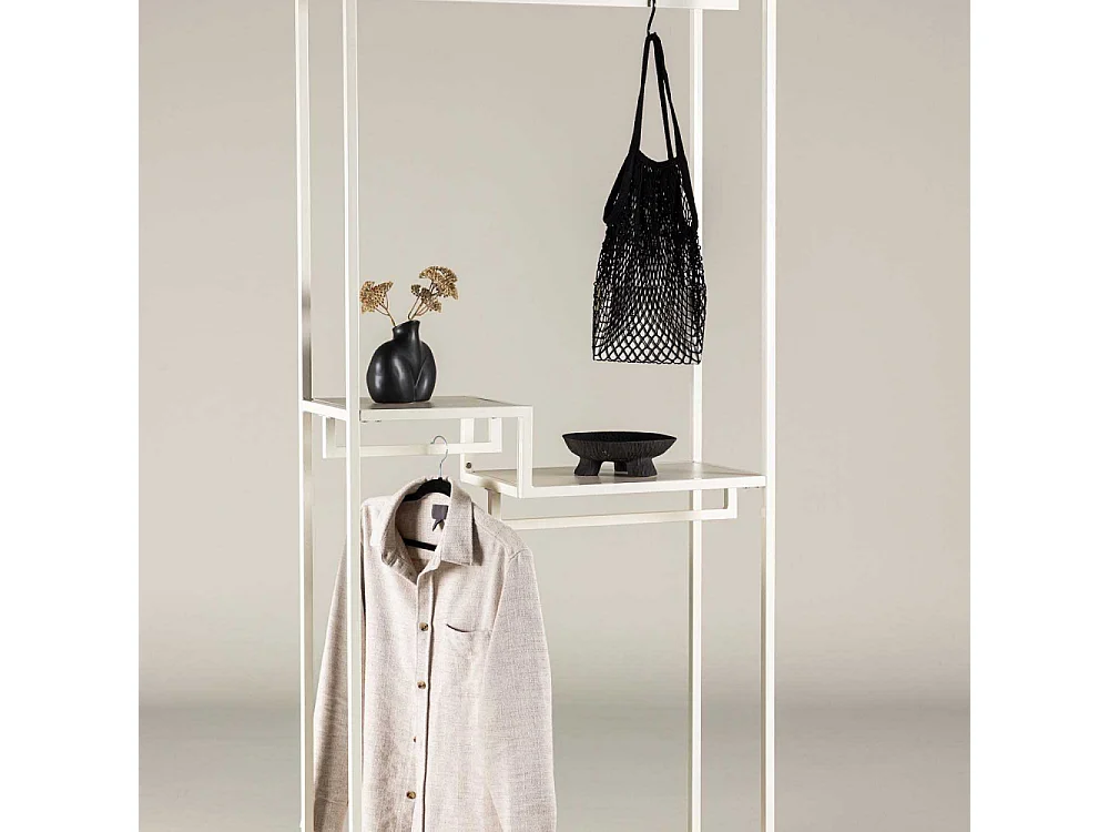 Portant à Vêtements en Métal "Staal" 188cm Beige