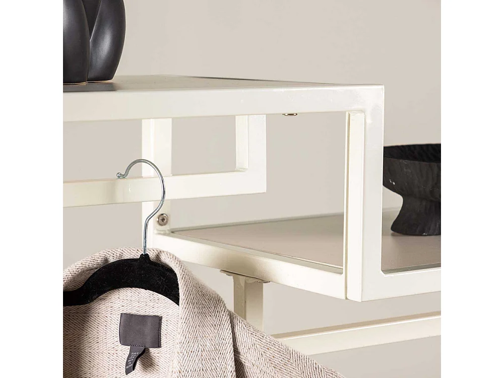 Portant à Vêtements en Métal "Staal" 188cm Beige