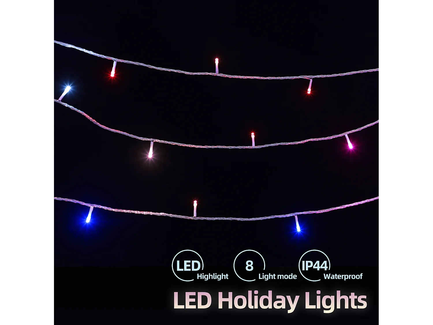 100M 600 LED Lichterkette Karneval Hochzeit Außen Innen Gartenbeleuchtung, Multicolor