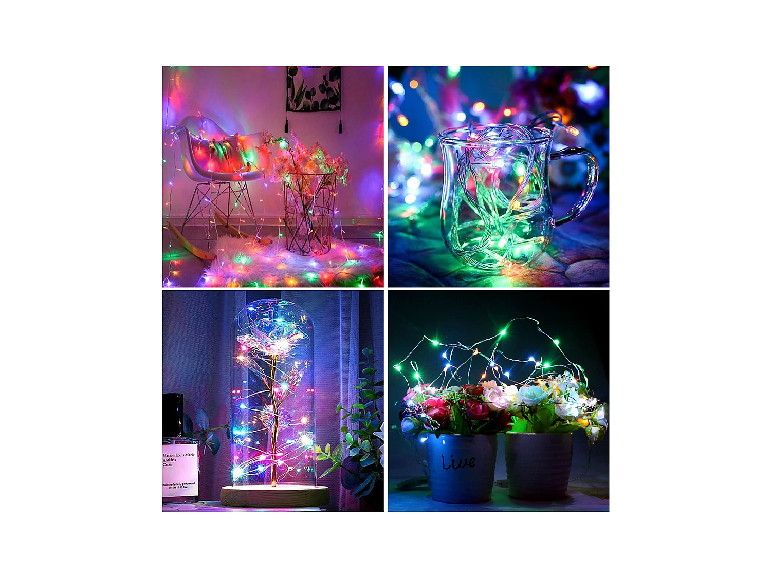 100M 600 LED lichtsnoer carnaval bruiloft buiten binnen tuinverlichting, veelkleurig