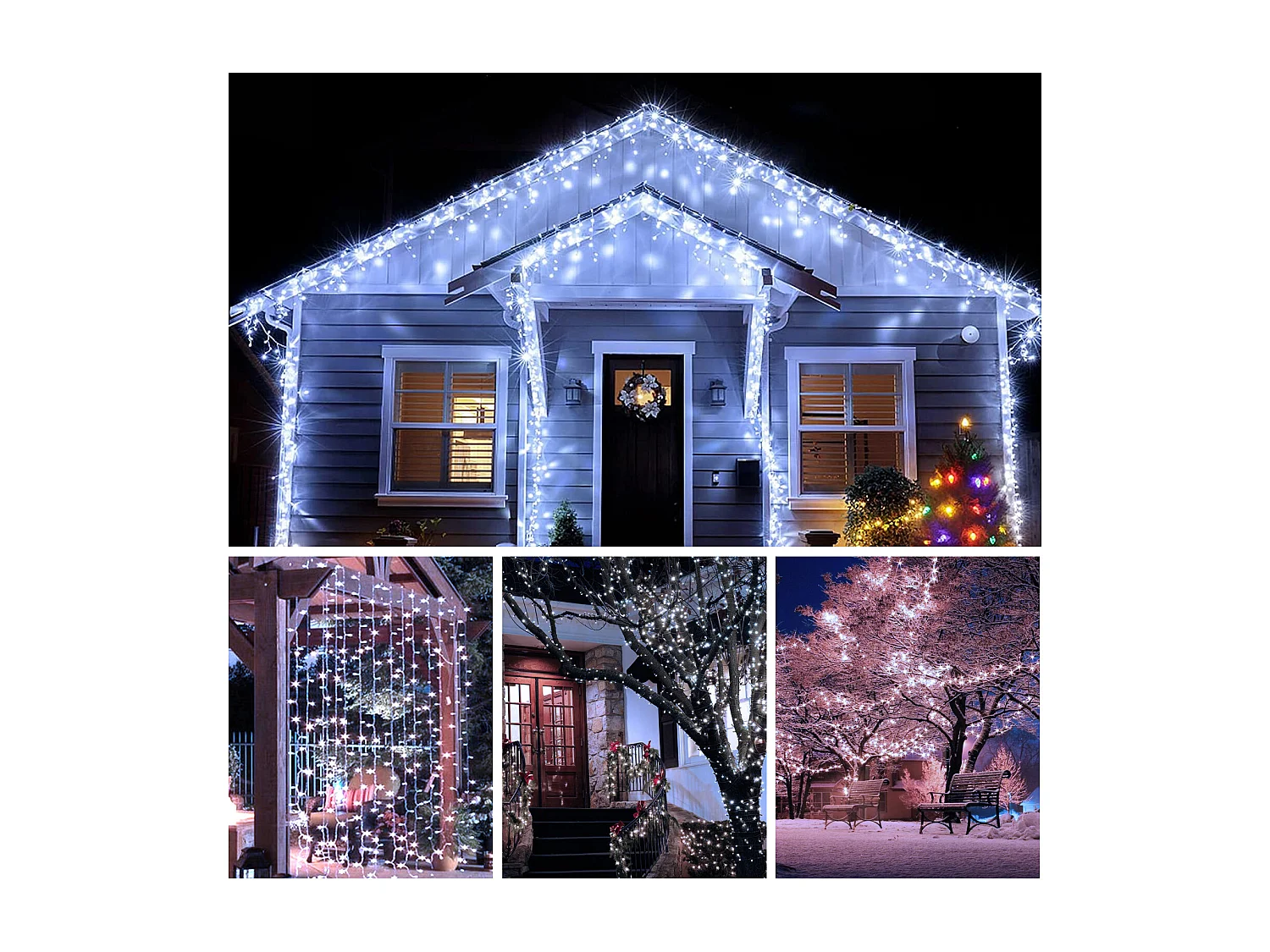 100M 600 LED String Lights Carnevale Matrimonio Esterno Interno Giardino Illuminazione, Bianco