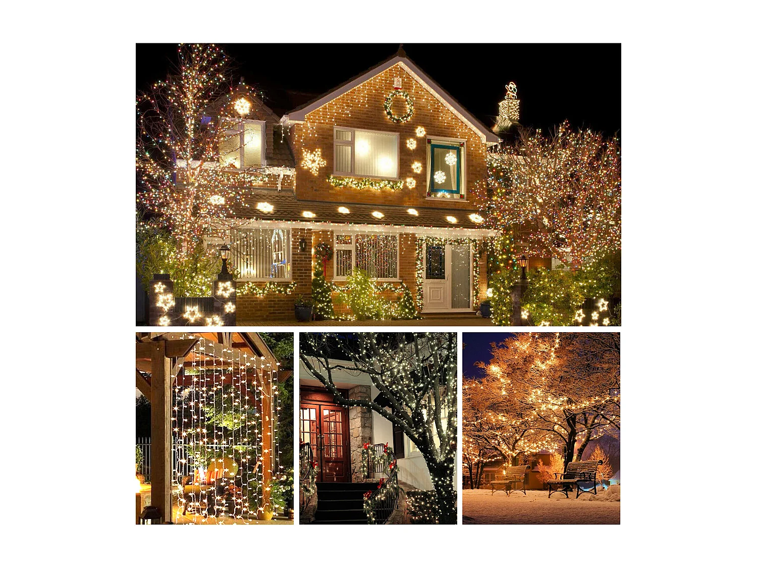 100M 600 LED Guirlande lumineuse Carnaval Mariage Extérieur Intérieur Jardin Éclairage, blanc chaud