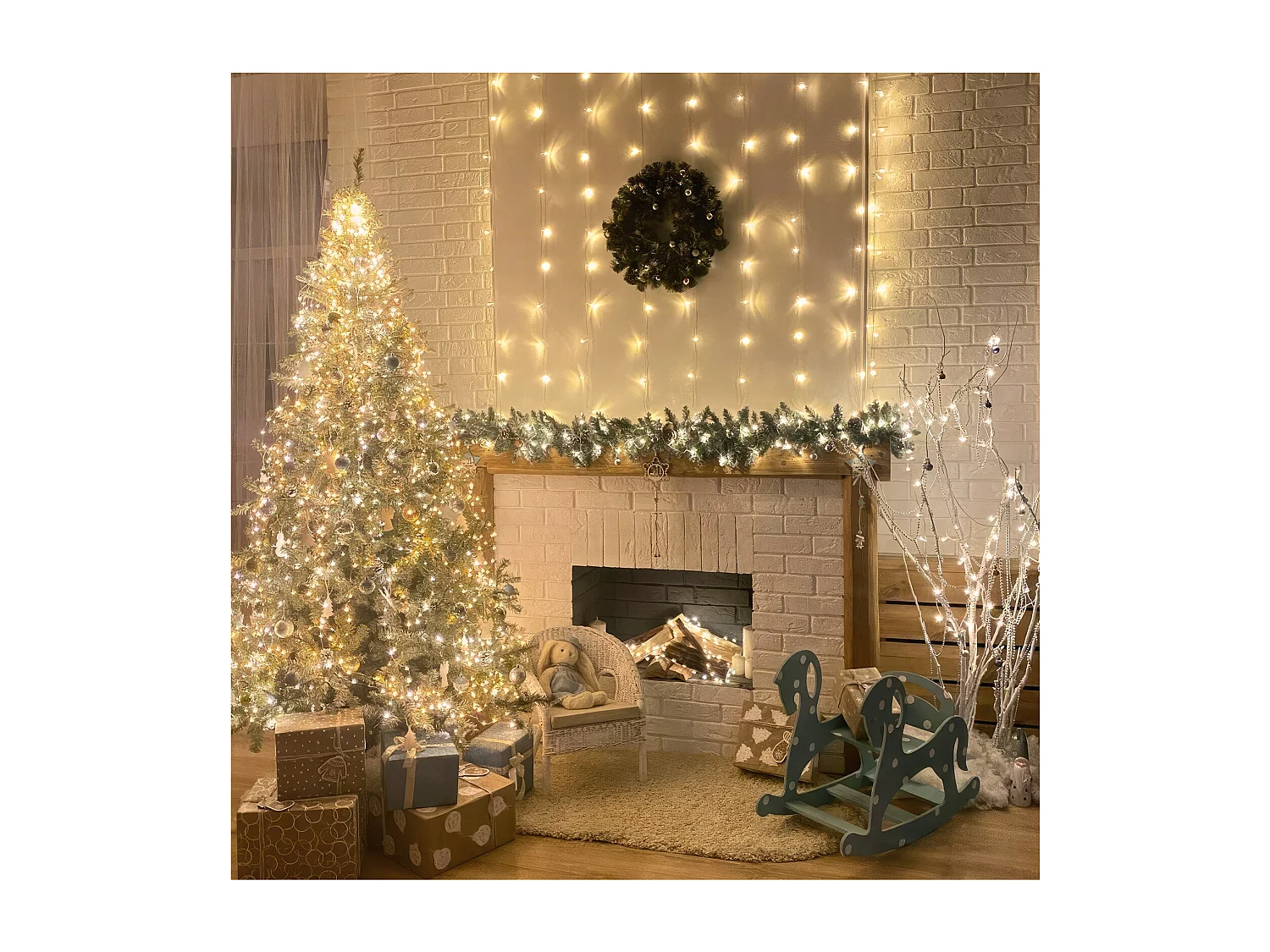 100M 600 LED Guirlande lumineuse Carnaval Mariage Extérieur Intérieur Jardin Éclairage, blanc chaud