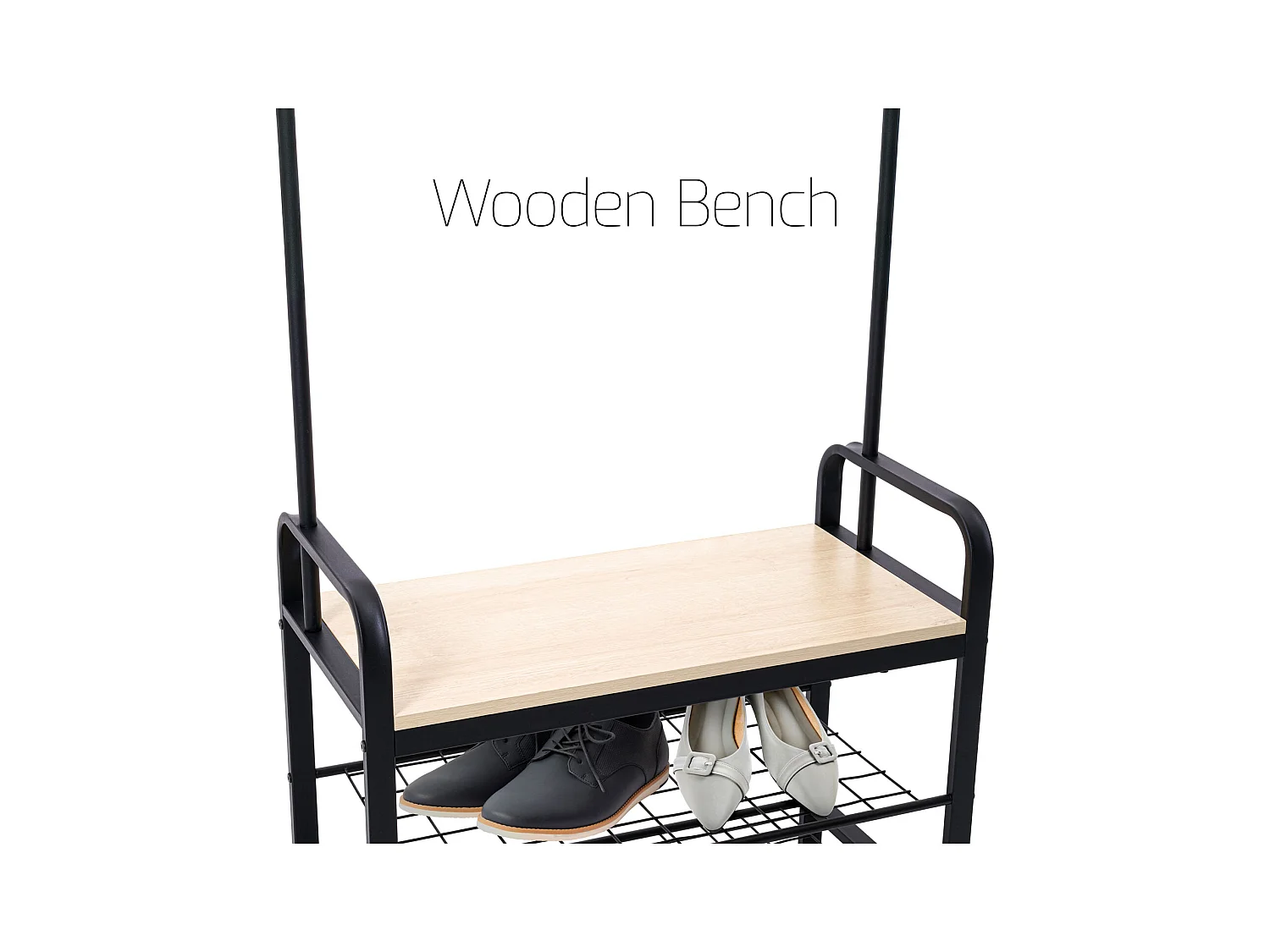 Sirsa - Perchero independiente con banco y zapatero incorporado