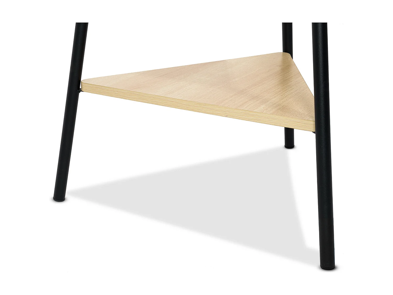 Gubinde - Cabide metálico 180x50 cm com 2 prateleiras de madeira