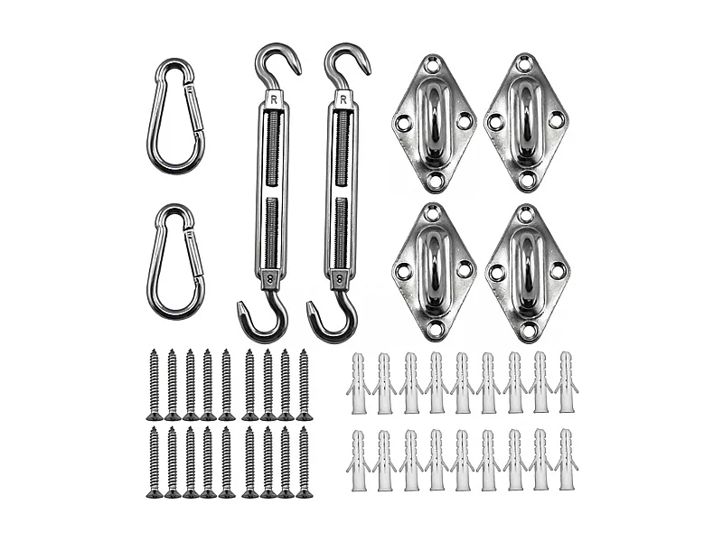 Conjunto de ancoragem universal para instalação de velas retangulares