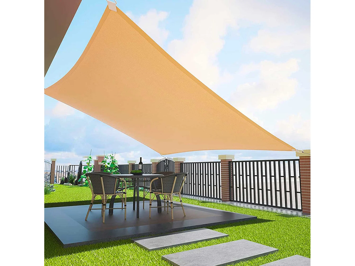 Santa Barbara - Vela de sombra rectangular 600x400 cm en PE 180g/m²