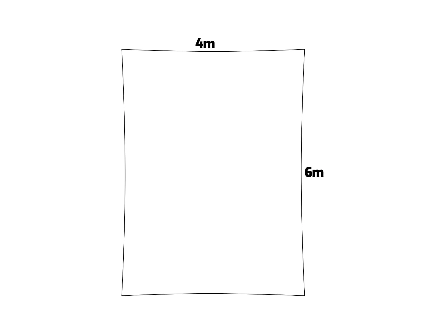 Santa Barbara - Vela retangular 600x400 cm em PE 180g/m²