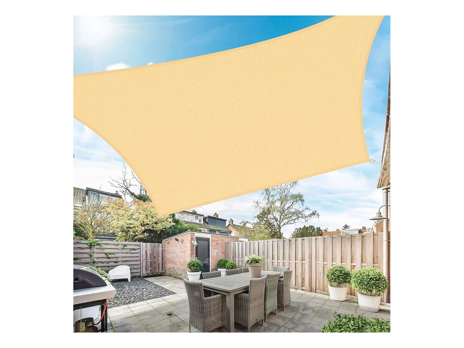 Santa Barbara - Vela retangular 600x400 cm em PE 180g/m²