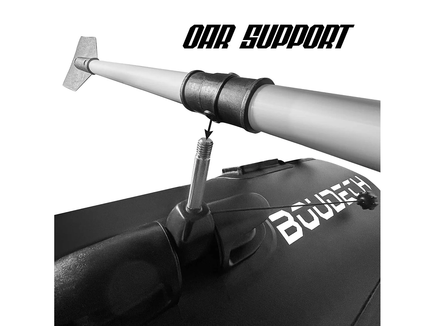 Tendy - Barco de pesca inflável PVC com câmara dupla, 175 cm