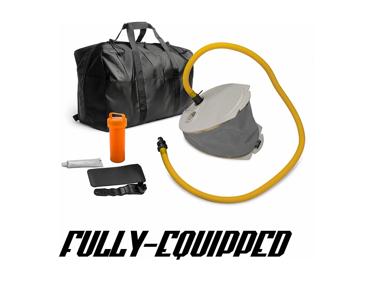 Tendy - Belly boat Barca da pesca gonfiabile in PVC con doppia camera d'aria, 175 cm