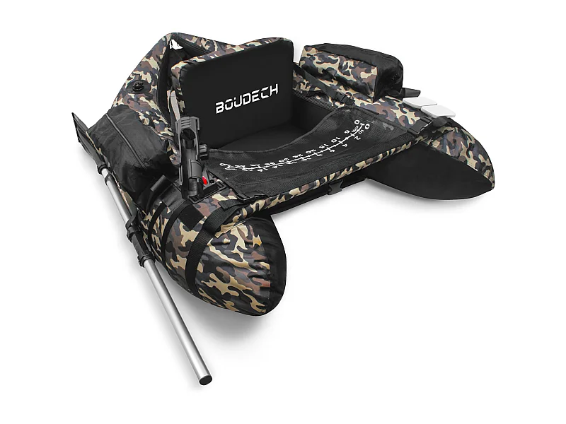 Trawler - Belly boat Barco de pesca insuflável de poliéster con doble cámara de aire, 110 cm