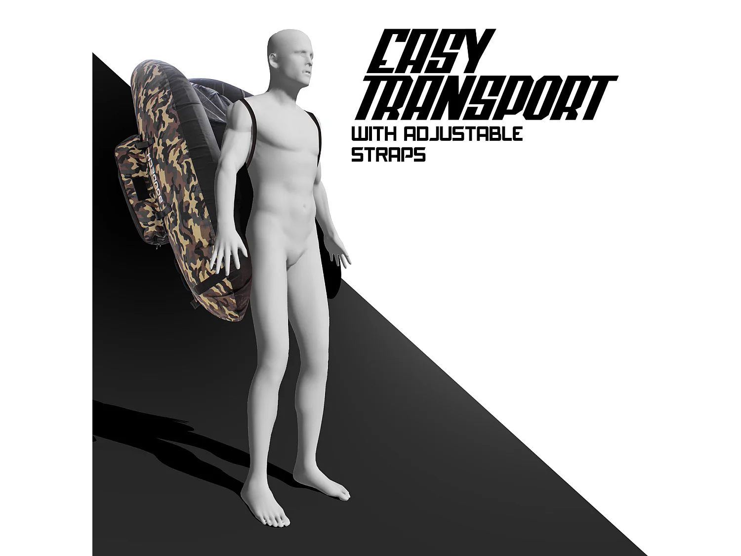 Trawler - Barco de pesca inflável de poliéster com câmara de ar dupla, 110 cm