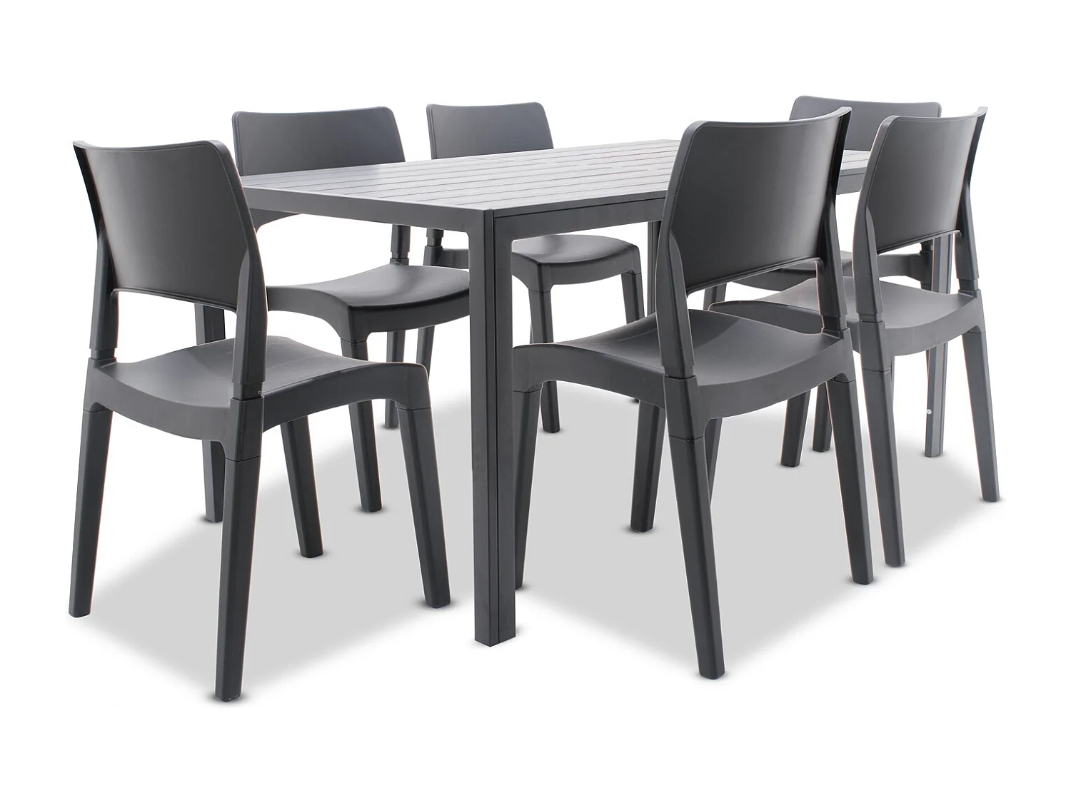 Ensemble de jardin avec table Giano et 6 chaises Klik/Klak