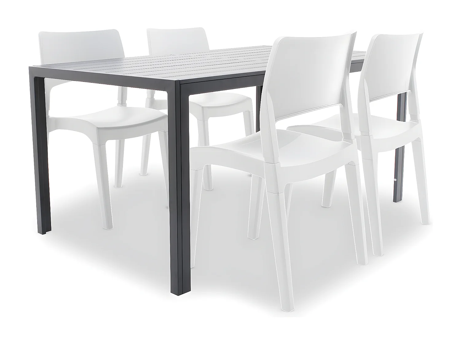 Ensemble de jardin avec table Giano et 4 chaises Klik/Klak