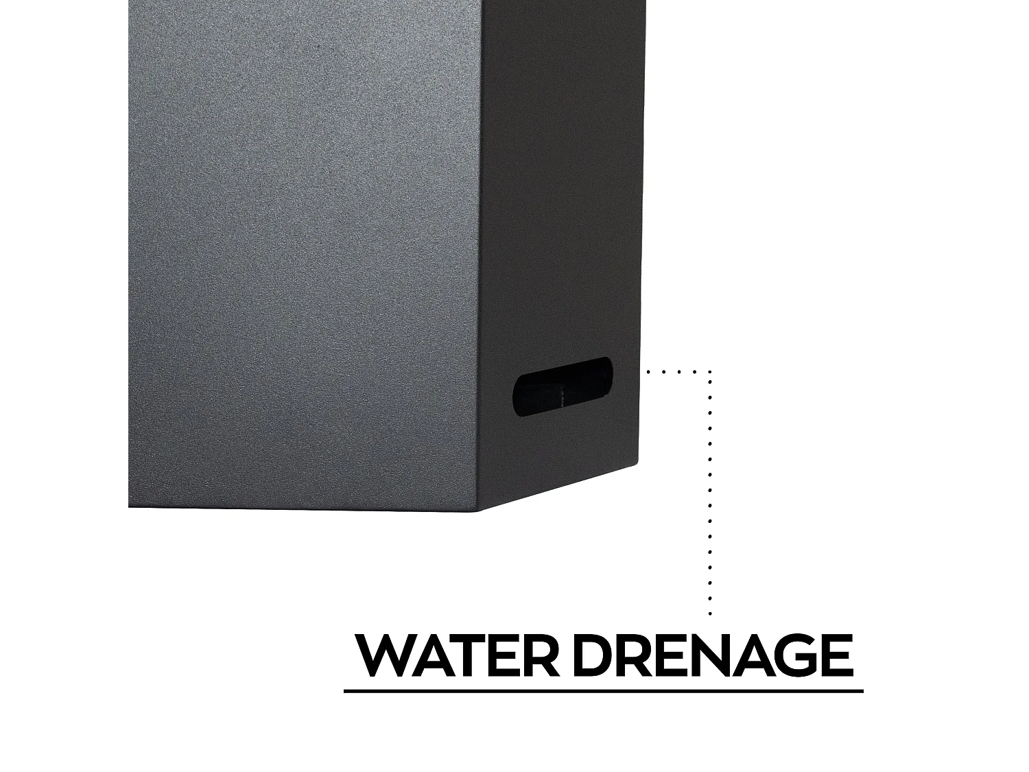 Ohm - Paragüero de diseño con soporte para paraguas y ranura de drenaje de agua.