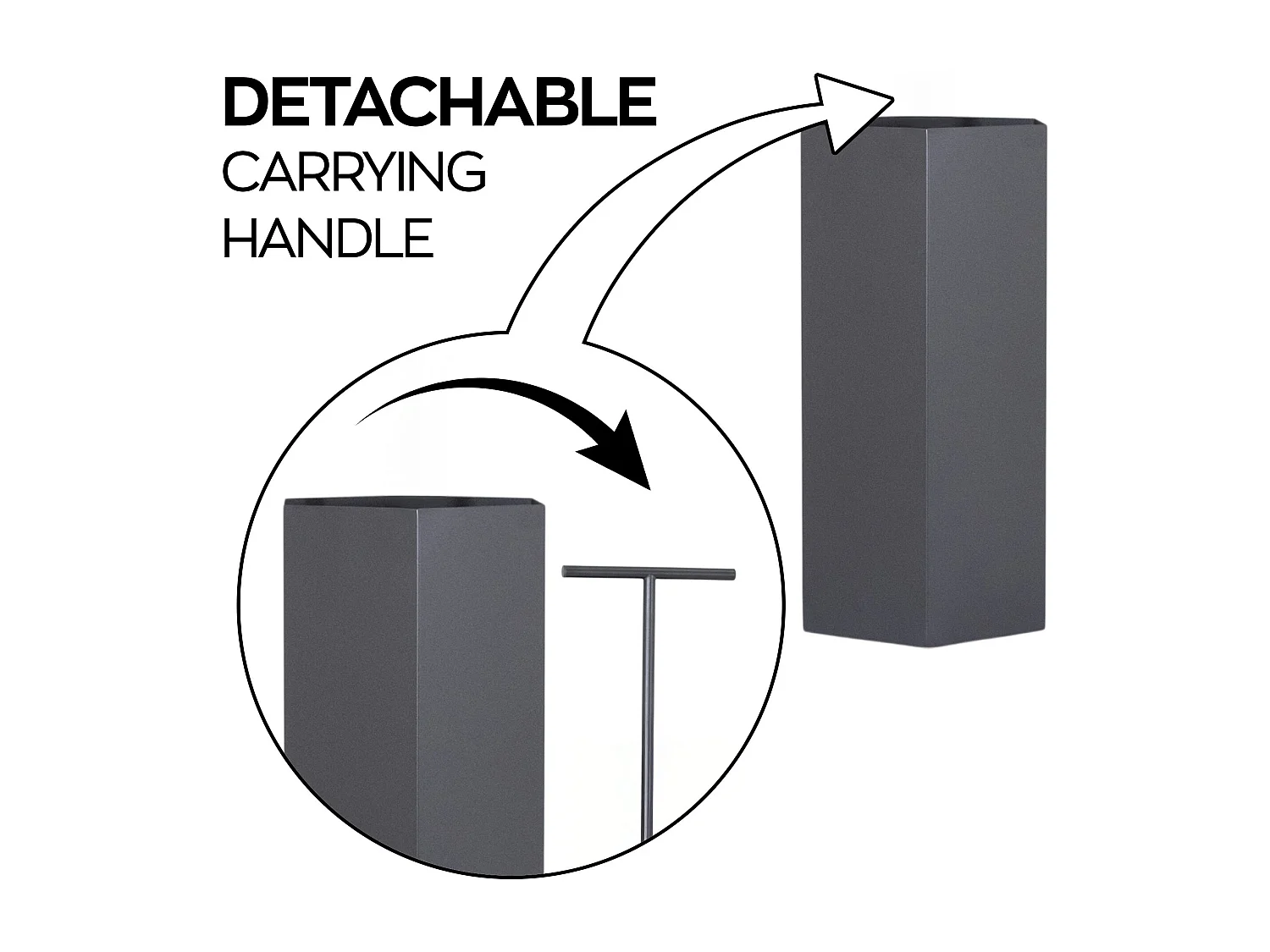 Ohm - Paragüero de diseño con soporte para paraguas y ranura de drenaje de agua.