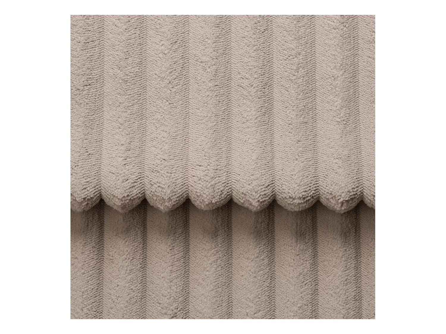 Ecksofa mit Schlaffunktion - Breitcord-Bezug - beige - rechtsseitig - ALFERIA