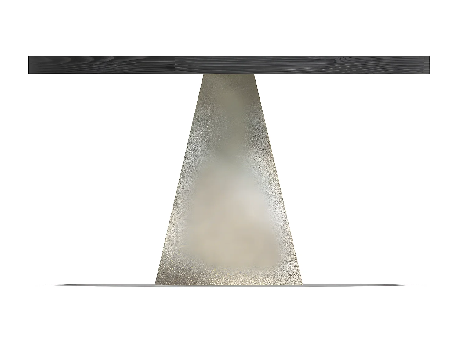 Artù Brass - Mesa de jantar redonda Ø 120 cm em madeira laminada com base de cone de metal, cor preto