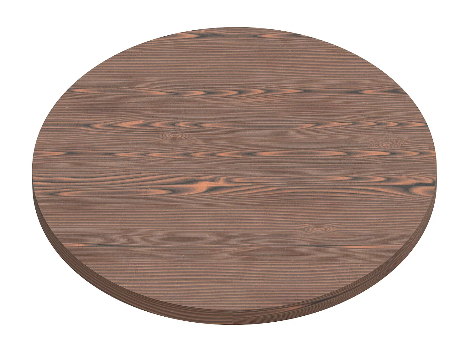 Artù - Mesa de comedor redonda Ø 120 cm en madera laminada, color madera oscura