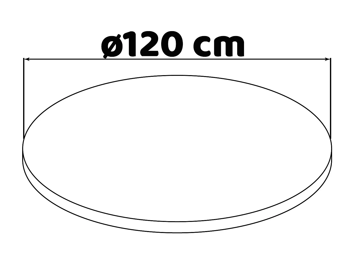 Artù - Mesa de jantar redonda Ø 120 cm em madeira laminada, madeira escura