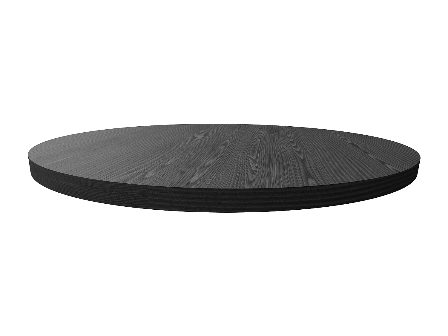 Artù - Mesa de comedor redonda Ø 120 cm en madera laminada, color negro