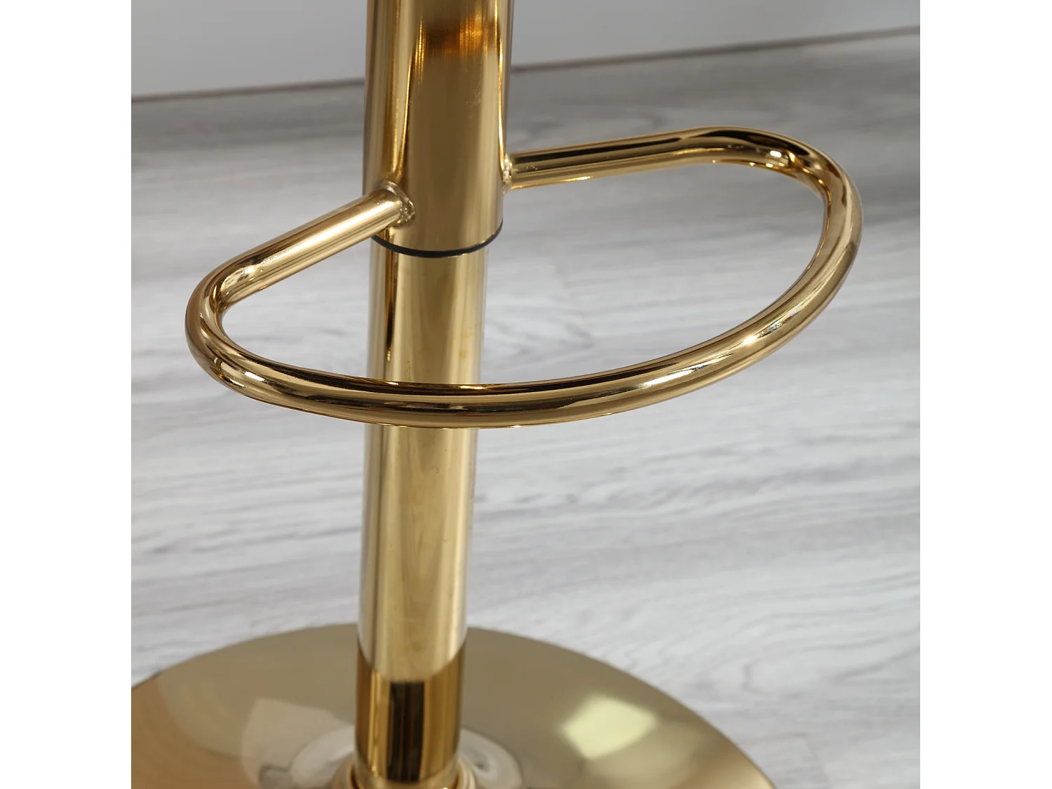 Lot de 2 tabourets de bar pivotants, chaises réglables en hauteur avec repose-pieds pour cuisine, salle à manger, 48x44.5x92-114cm, beige