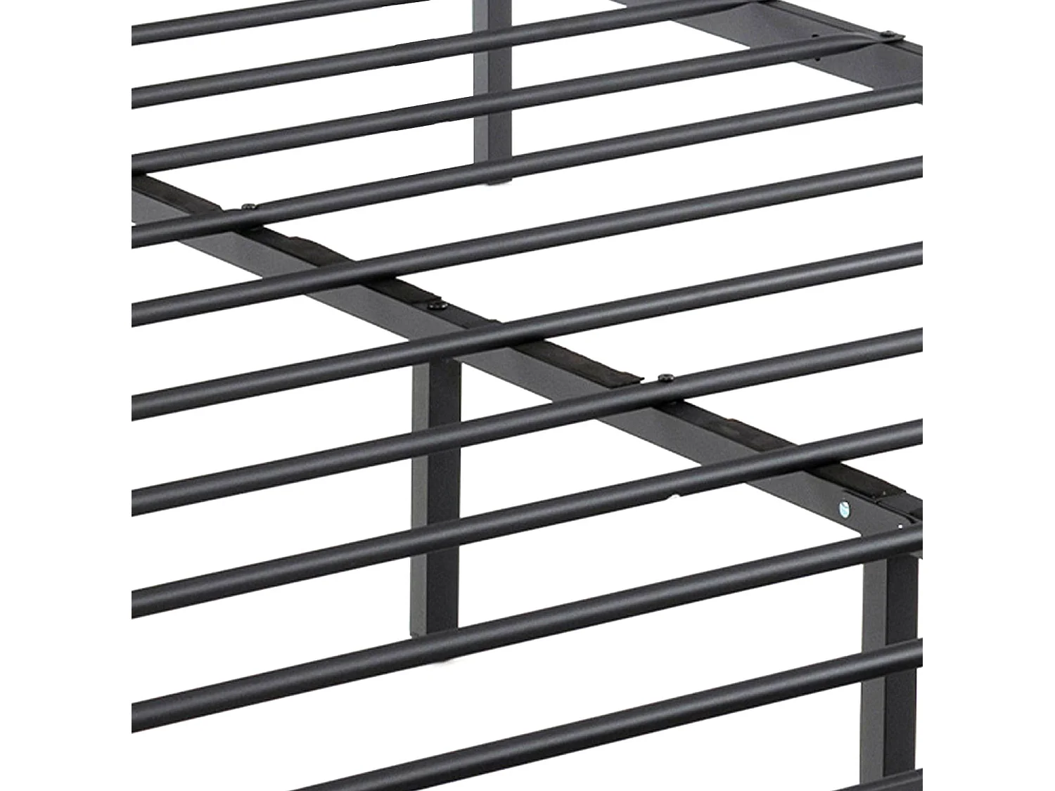 Hekla - Struttura letto matrimoniale in legno e metallo con 4 cassetti, 162x195 cm colore cemento