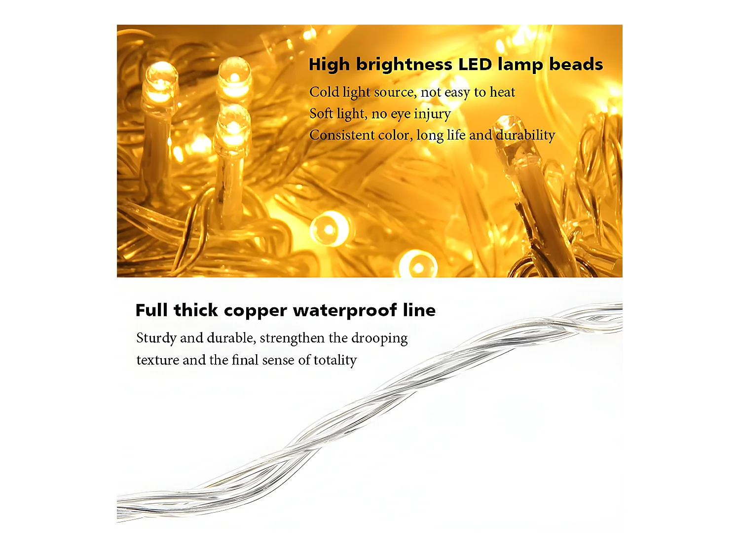 80M 800 LED lichtsnoer carnaval bruiloft buiten binnen tuinverlichting, warm wit