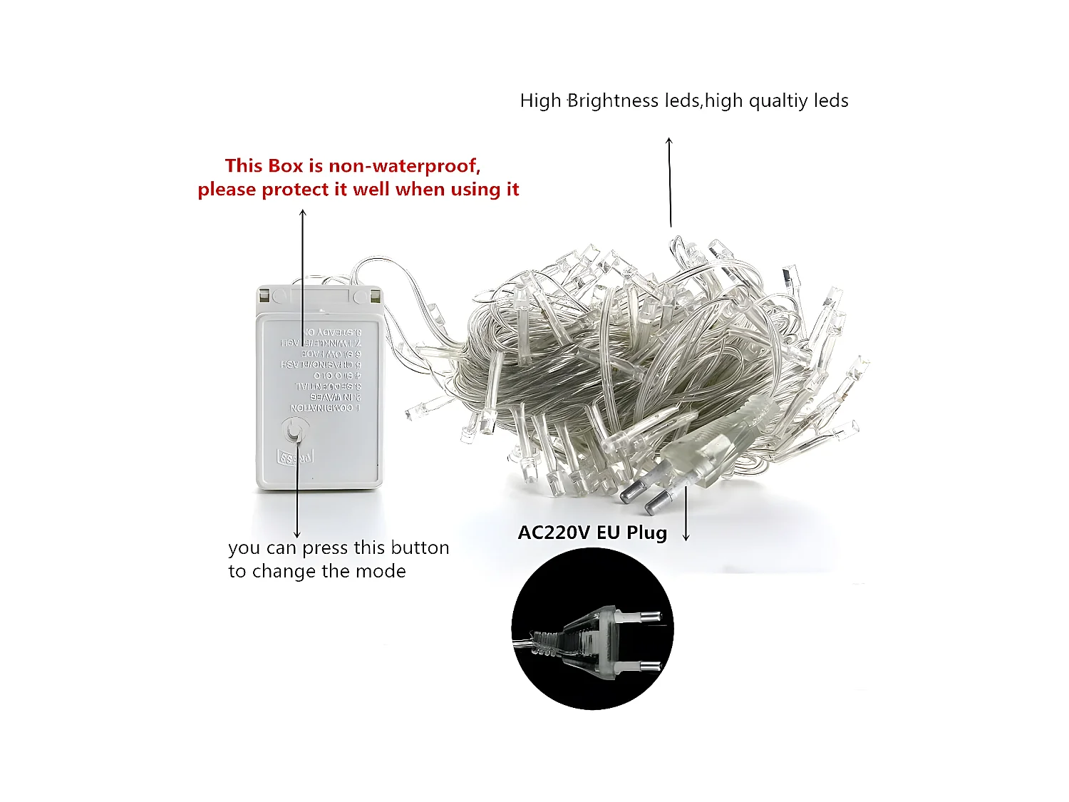 80M 800 LED lichtsnoer carnaval bruiloft buiten binnen tuinverlichting, warm wit