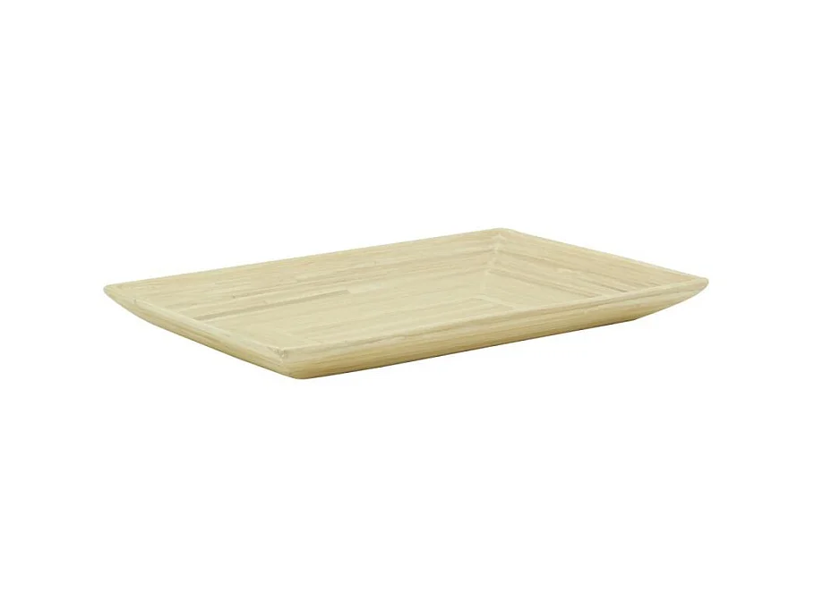 Corbeille rectangulaire en bambou naturelle