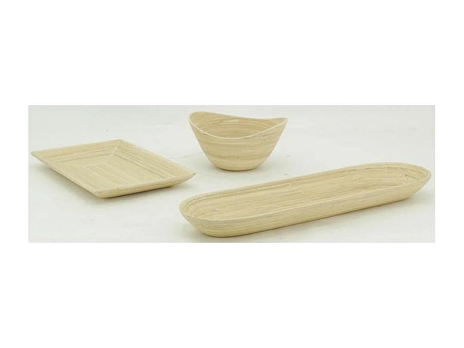 Corbeille rectangulaire en bambou naturelle