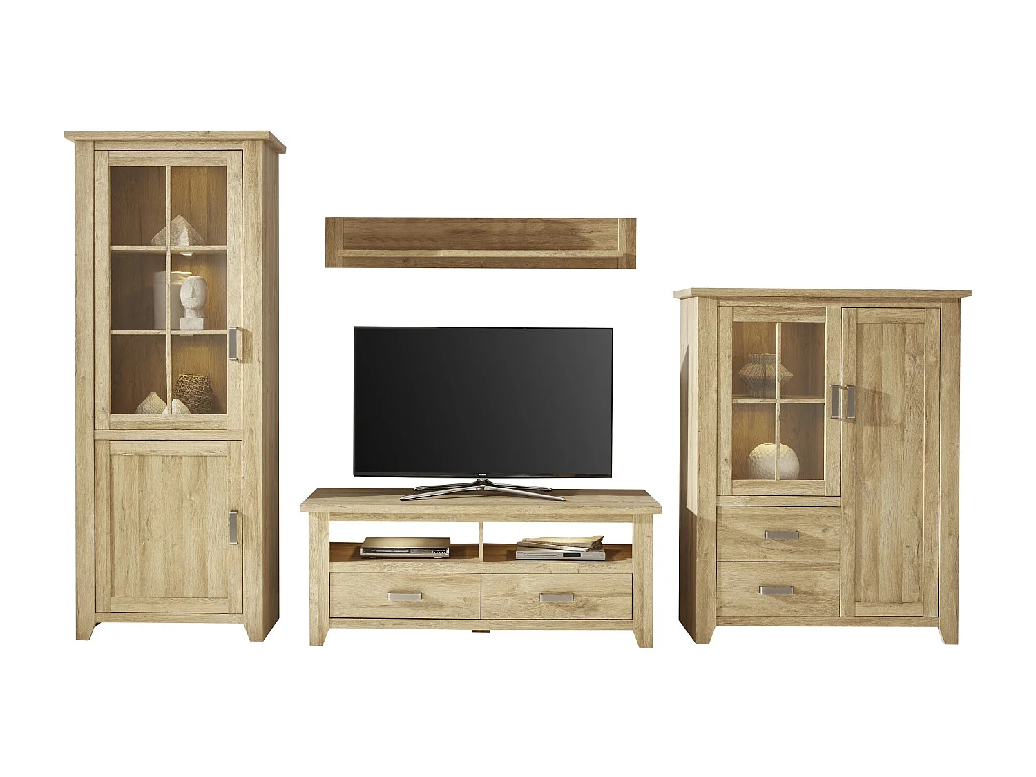 Étagère murale chêne rustique Mobal 137cm