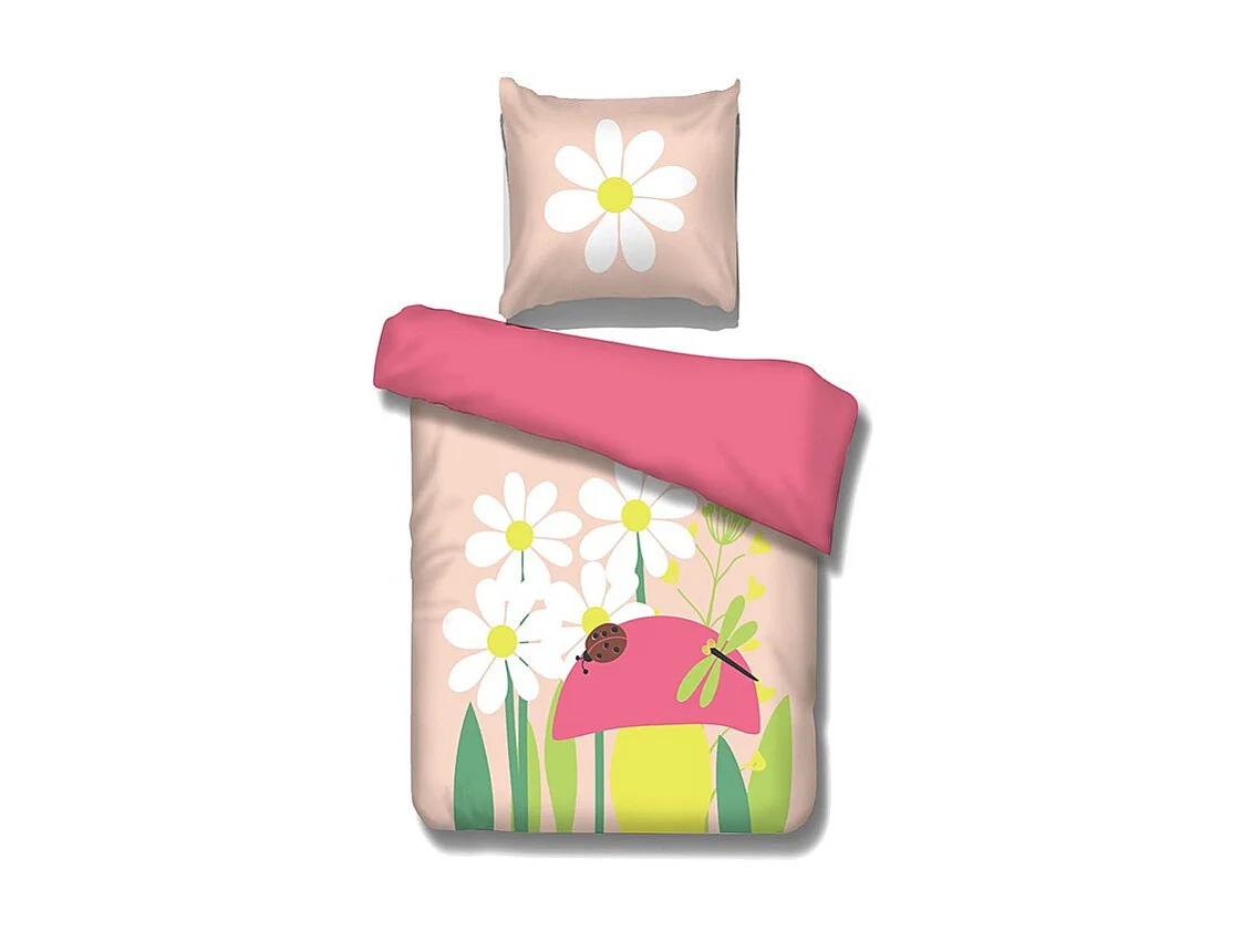 Lentedekbedovertrek en kussensloop 140x200 cm