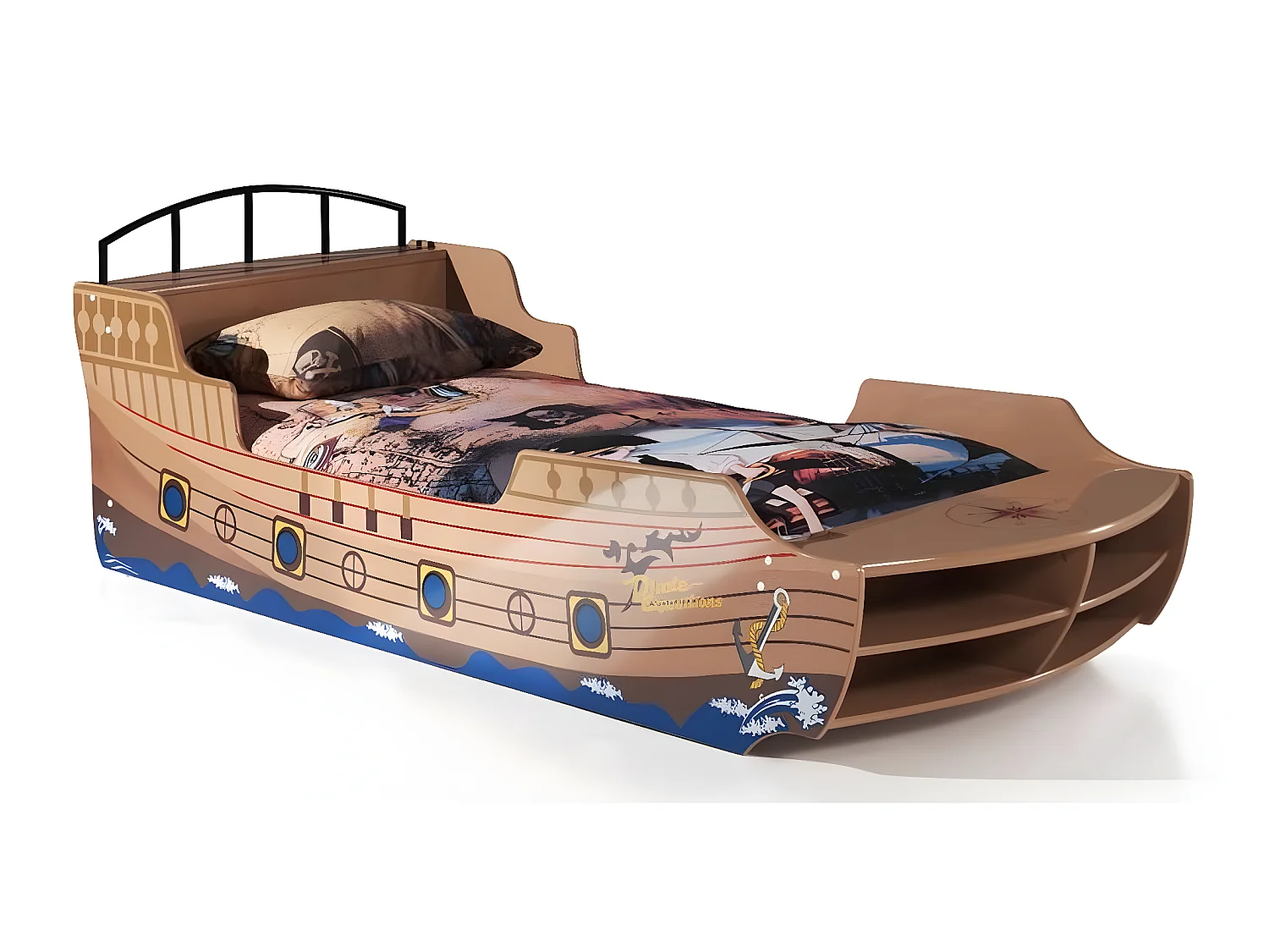 Parure de Lit Enfant 2 Pièces "Pirate" 140x220cm Multicolore