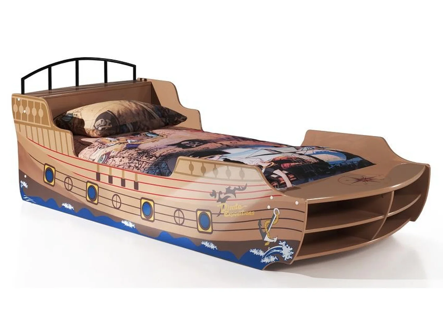 Parure de Lit Enfant 2 Pièces "Pirate" 140x220cm Multicolore