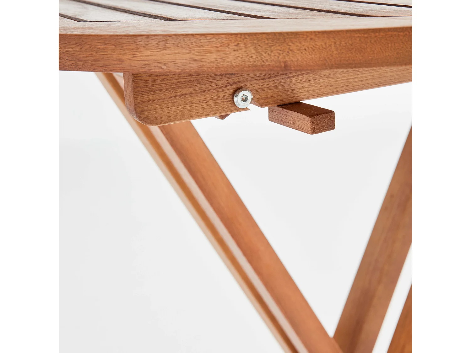 Mange-debout pliant rond en bois d'eucalyptus