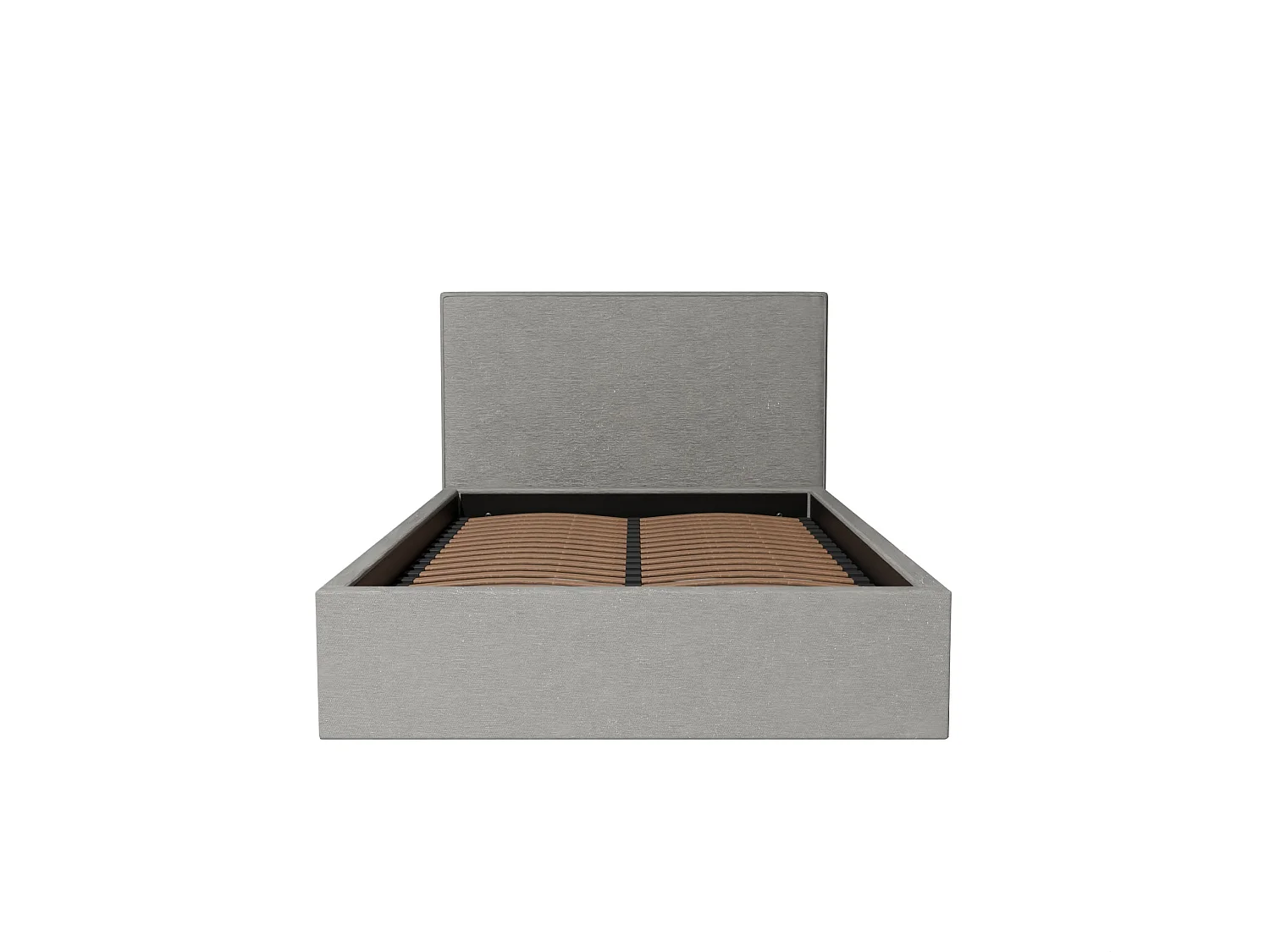 Lit coffre et tissu chiné blanc 180x200 cm