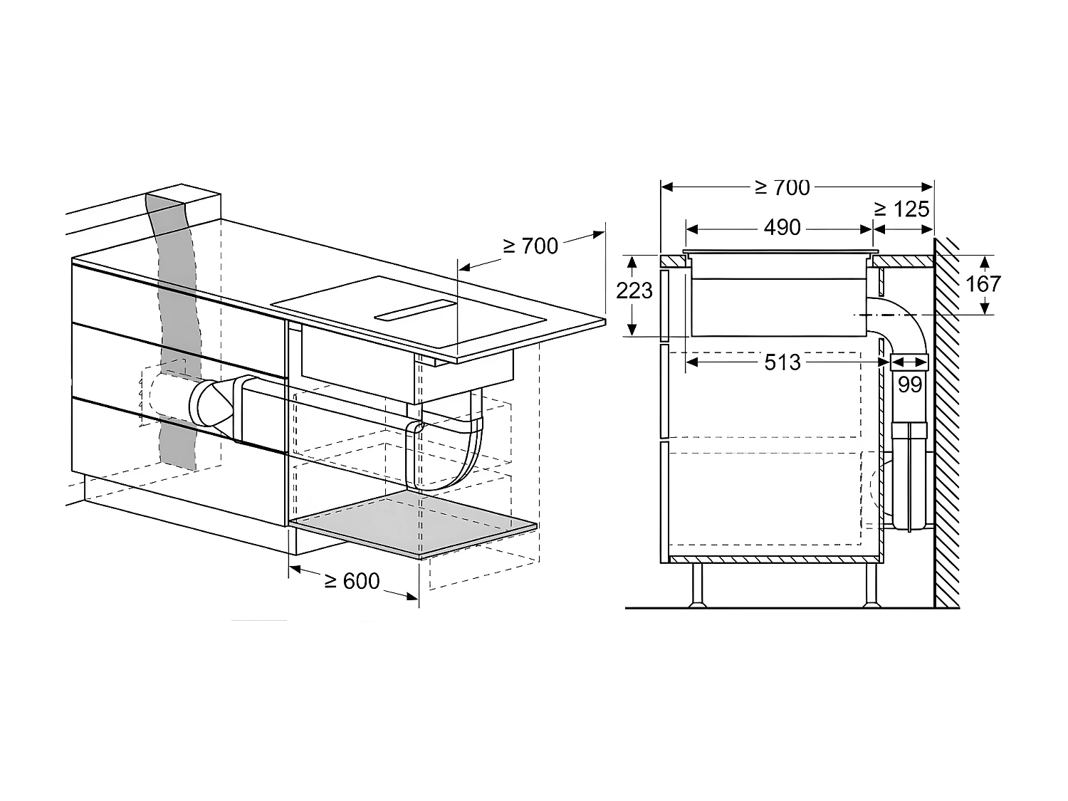 Neff Table de cuisson aspirante induction 71cm 7400w 4 feux - V57THQ4L0