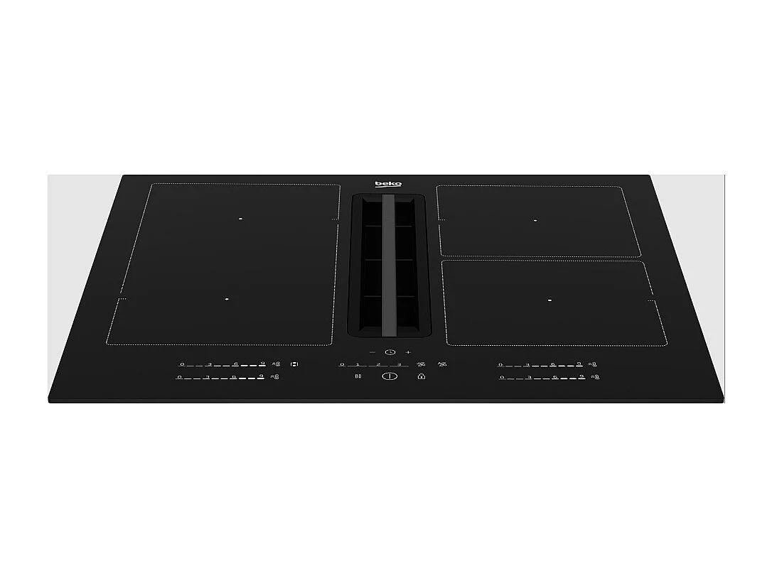 Beko Table de cuisson induction aspirante 60cm 4 feux 7400w - HIXI64700UF1