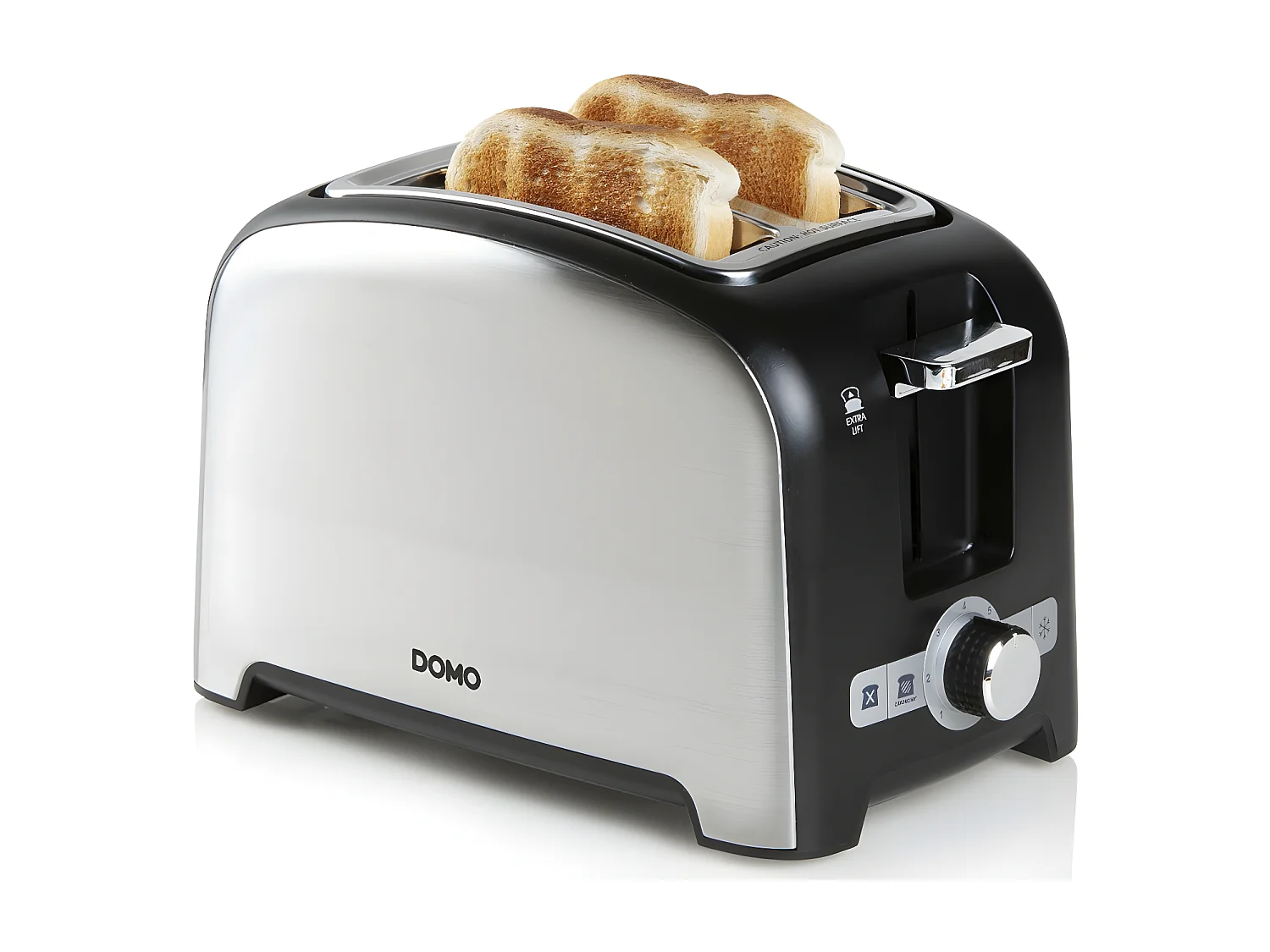 Domo Grille-pains 2 fentes 900w noir - do959t